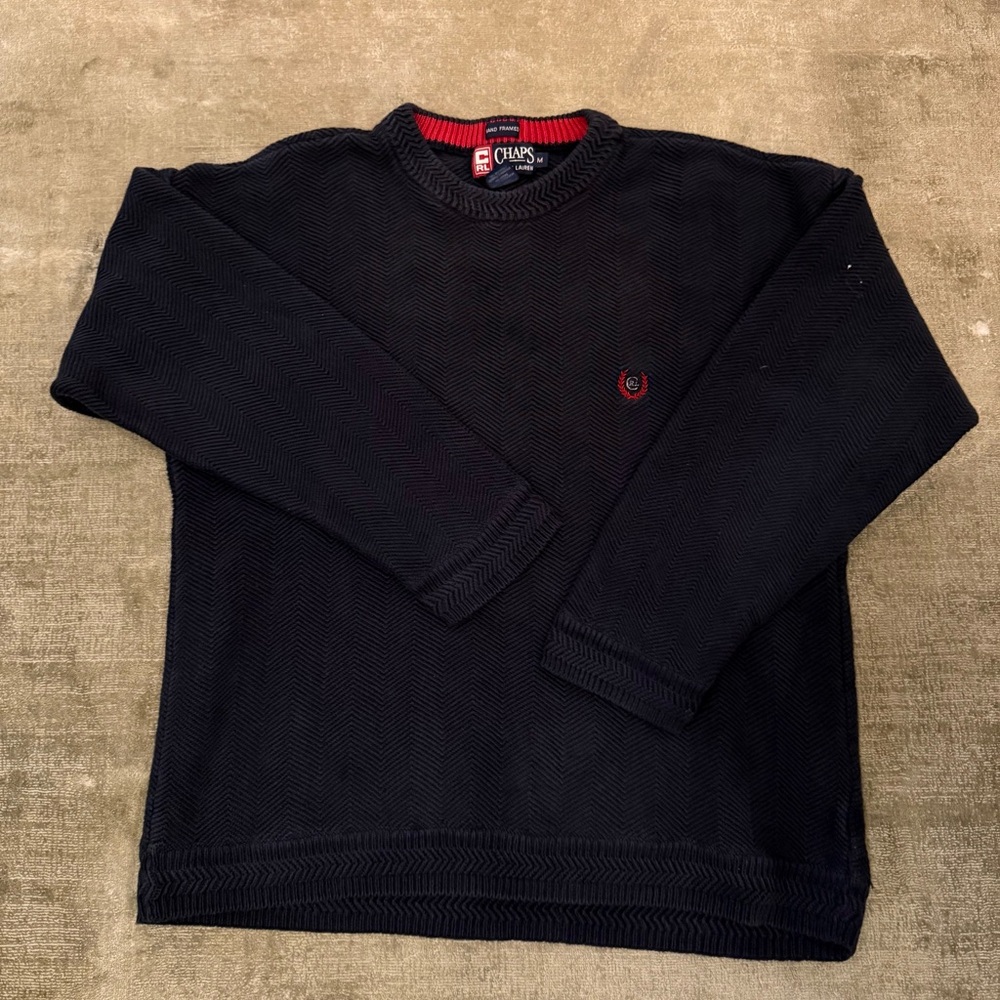 Chaps Men's Navy Crewneck Sweater